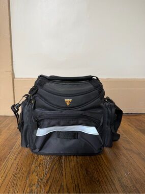 Black Camera Bag with Multiple Compartments